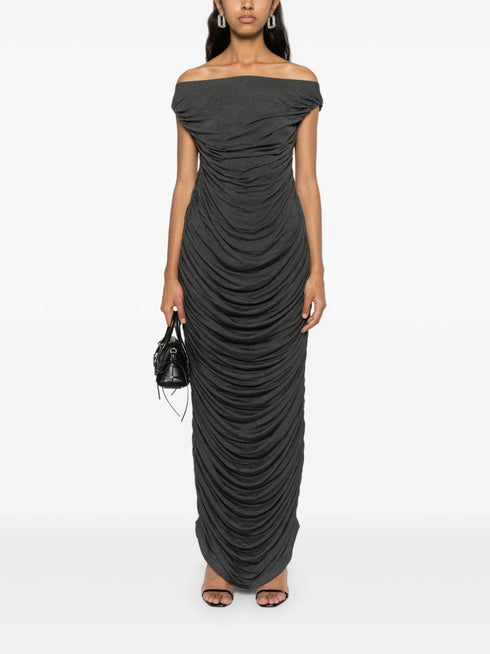 NORMA KAMALI DRAPED MAXI DRESS